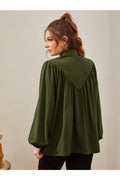 Buy Shein Fold Pleated Lantern Sleeve Blouse - Small in Pakistan