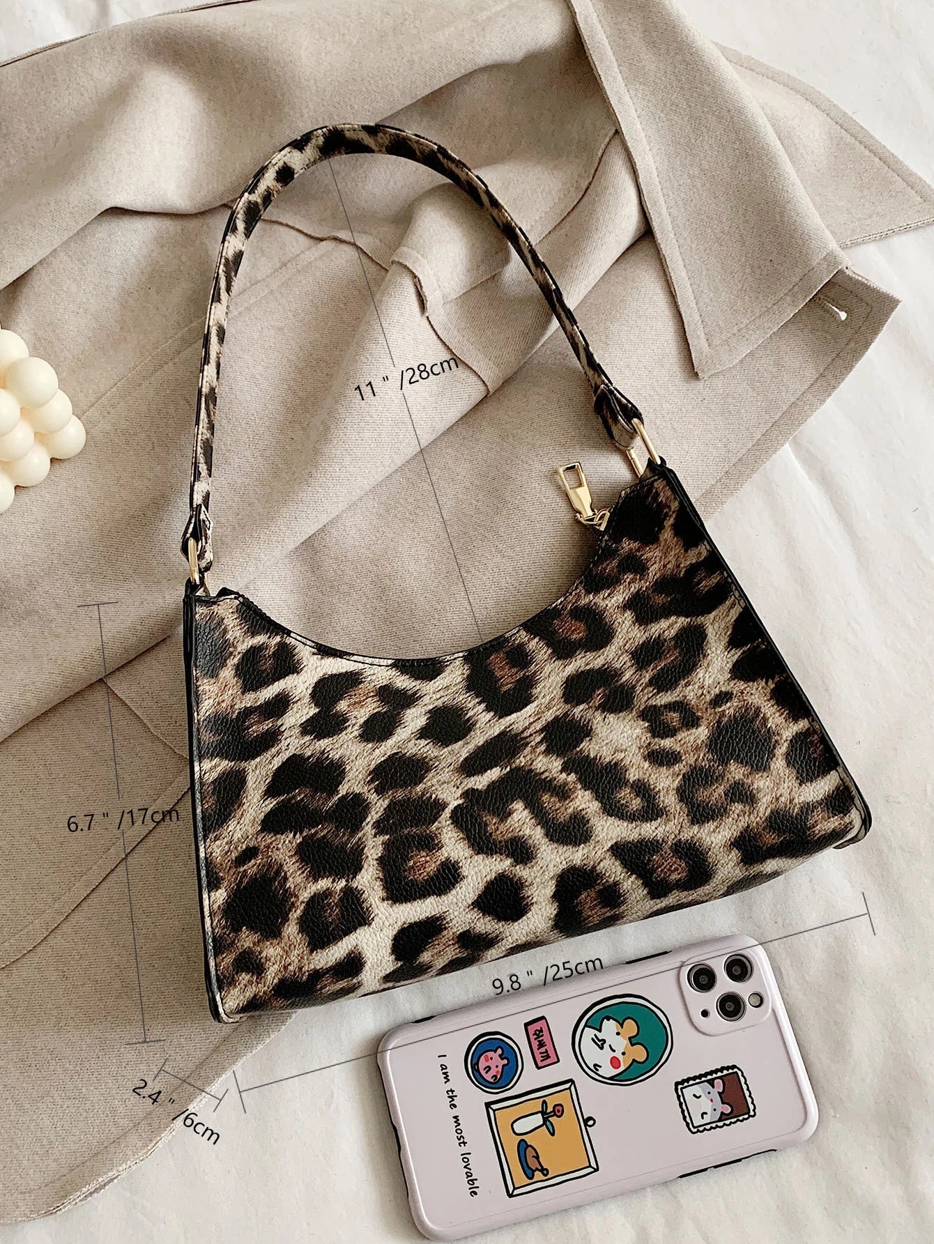 Buy Shein Leopard Print Baguette Bag in Pakistan