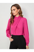 Buy Shein Unity Cross Wrap Front Bishop Sleeve Top - Small in Pakistan
