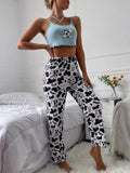 Buy Shein Cartoon & Letter Graphic Pj Set in Pakistan