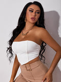 Buy Shein Sxy Zip Back Bandana Hem Crop Tube Top in Pakistan