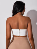 Buy Shein Sxy Zip Back Bandana Hem Crop Tube Top in Pakistan