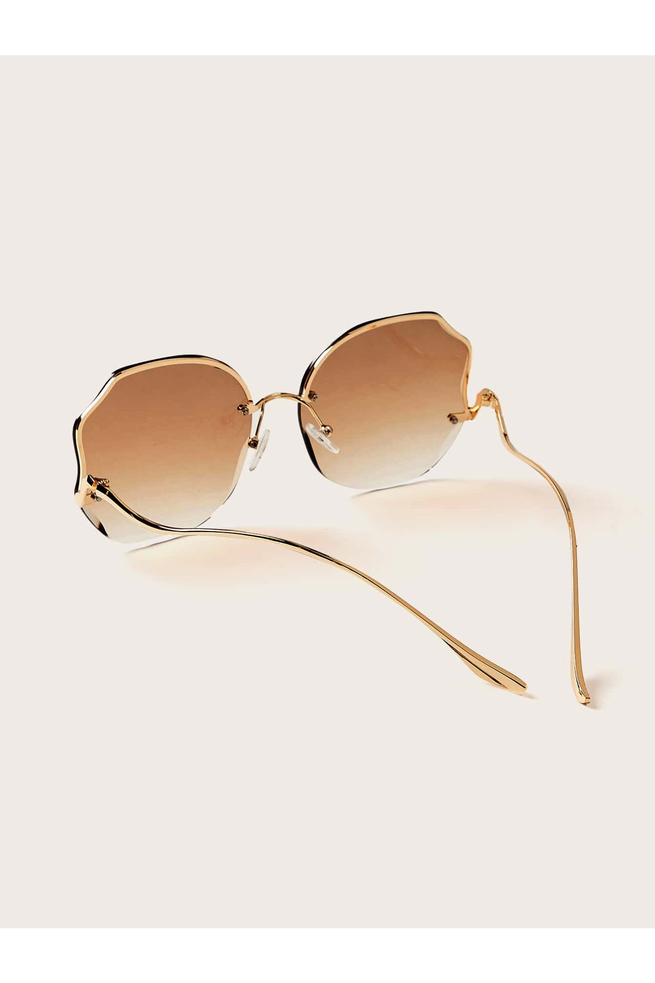 Buy Shein Simple Rimless Fashion Glasses - Brown in Pakistan