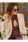 Buy Shein Simple Rimless Fashion Glasses - Brown in Pakistan