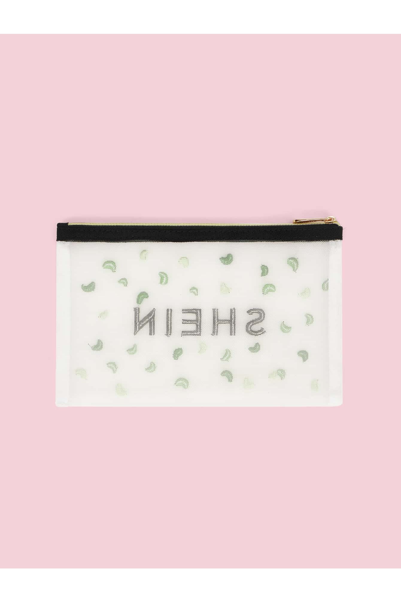 Buy SHEIN Letter Graphic Embroidery Detail Clutch in Pakistan