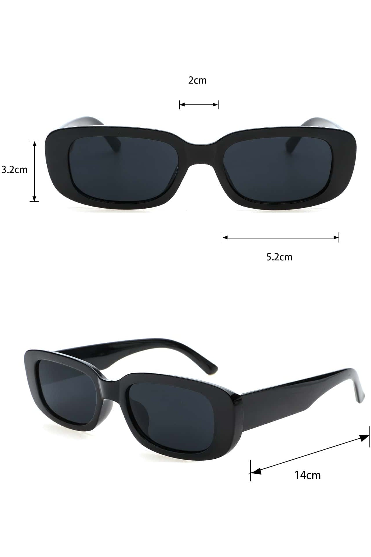 Buy Shein 2pairs Square Frame Fashion Glasses in Pakistan