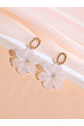 Buy Shein Rhinestone & Flower Decor Drop Earrings in Pakistan