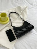 Buy Shein Geometric Embossed Zipper Baguette Bag in Pakistan