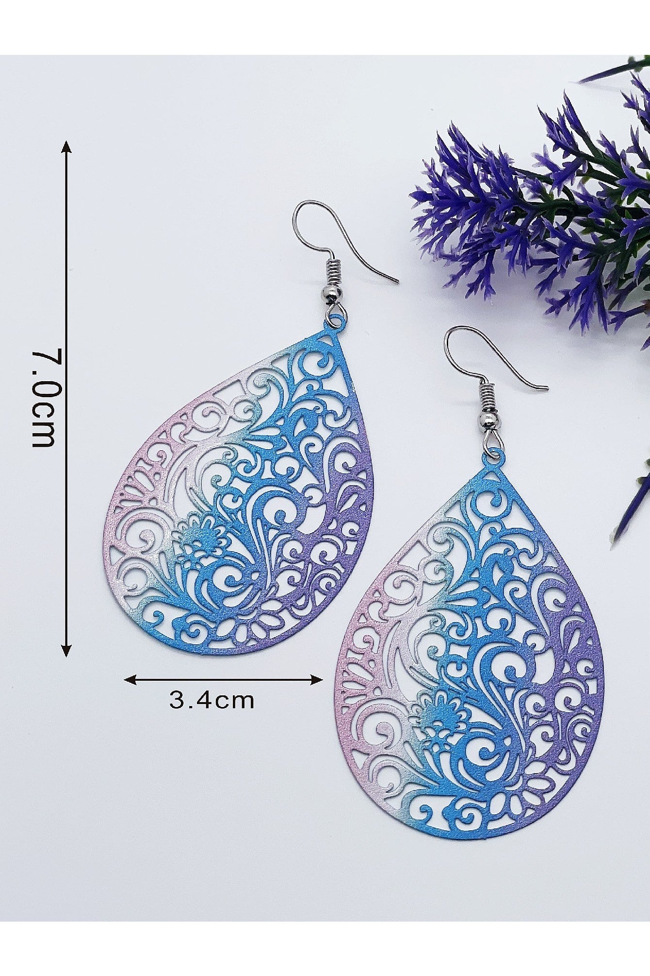 Buy Shein Hollow Out Water Drop Earrings in Pakistan