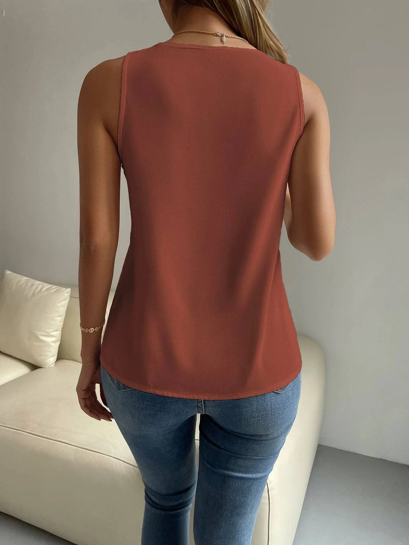 Buy Shein Guipure Lace V Neck Tank Top in Pakistan