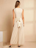 Buy Shein Belle Tie Back Wide Leg Jumpsuit in Pakistan