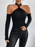 Buy Shein Sxy Halter Neck Backless Tee in Pakistan