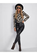 Buy Shein Allover Print Tie Back Gigot Sleeve Blouse - Small in Pakistan