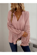 Buy Shein Swiss Dot Frill Trim Blouse - Small in Pakistan