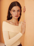Buy Shein Bizwear Asymmetrical Neck Rib Knit Top in Pakistan