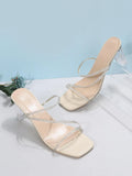 Buy Shein Women Rhinestone Decor Chunky Heeled Sandals in Pakistan