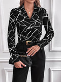 Buy Shein Geometric Print Blouse in Pakistan