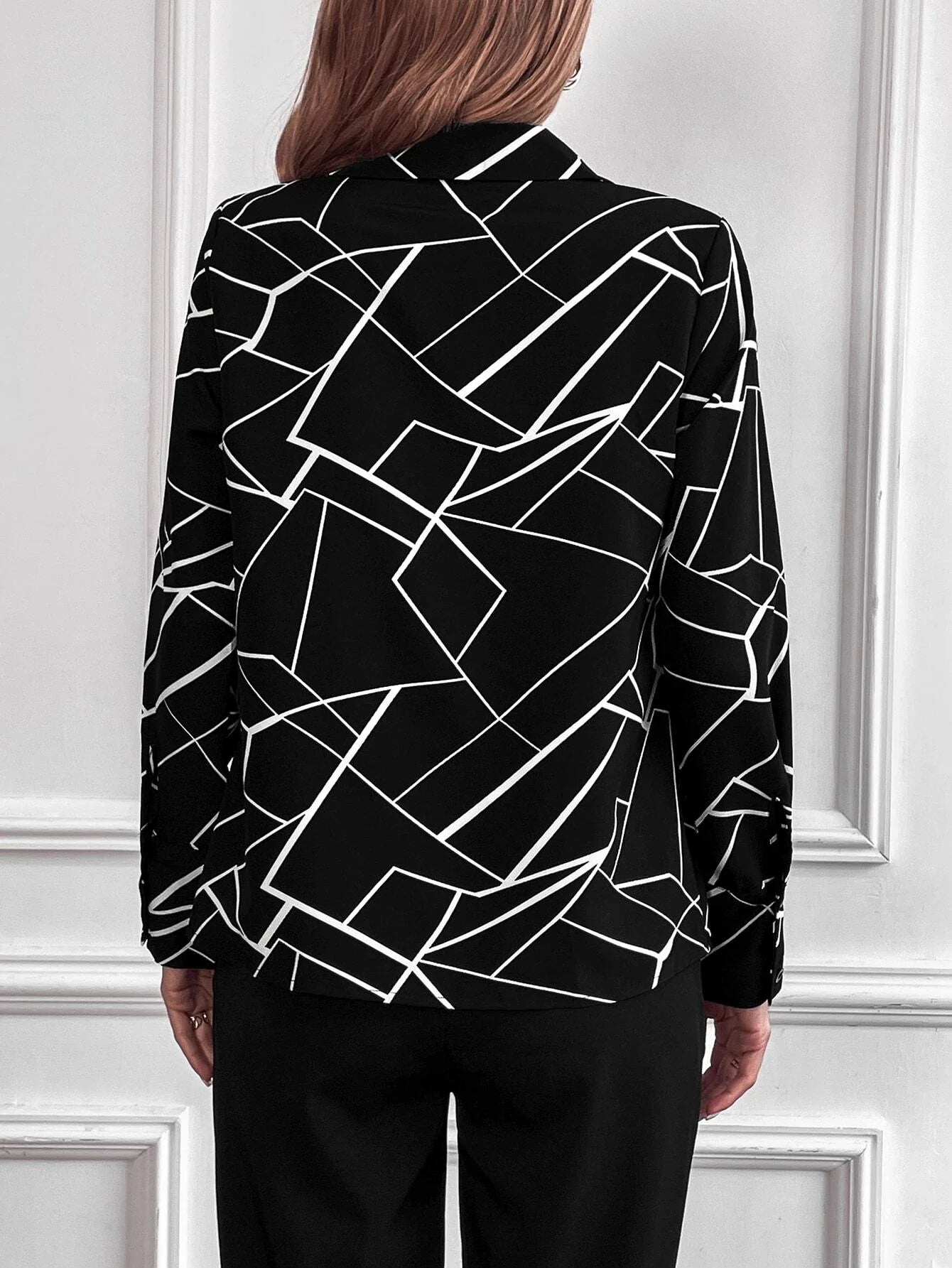 Buy Shein Geometric Print Blouse in Pakistan