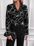 Buy Shein Geometric Print Blouse in Pakistan