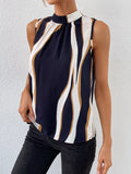 Buy Shein Colorblock Tie Back Sleeveless Blouse in Pakistan