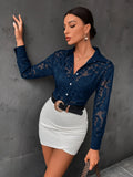 Buy Shein Button Front Sheer Shirt Without Bra in Pakistan