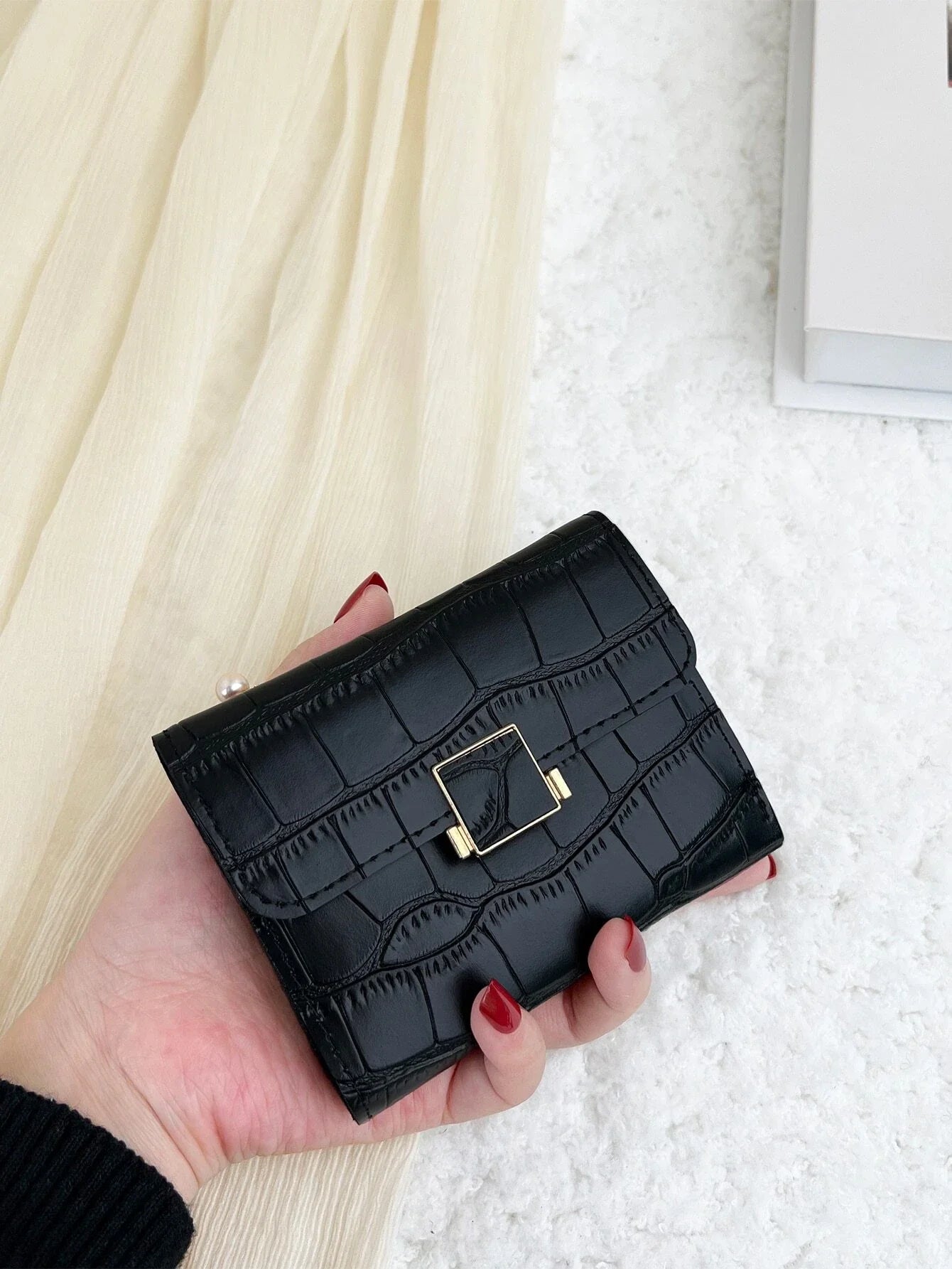 Buy Shein Crocodile Embossed Small Wallet in Pakistan