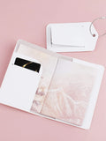 Buy Shein Plane & Letter Graphic Passport Case With Luggage Tag in Pakistan