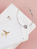 Buy Shein Plane & Letter Graphic Passport Case With Luggage Tag in Pakistan