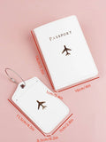 Buy Shein Plane & Letter Graphic Passport Case With Luggage Tag in Pakistan