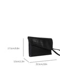 Buy Shein Crocodile Embossed Flap Square Bag With Wristlet in Pakistan
