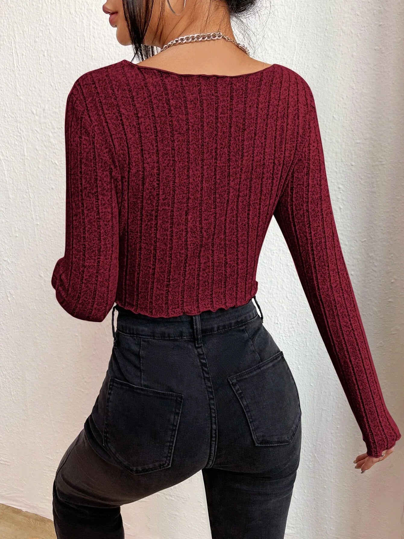 Buy Shein Ezwear Asymmetrical Hem Crop Tee in Pakistan