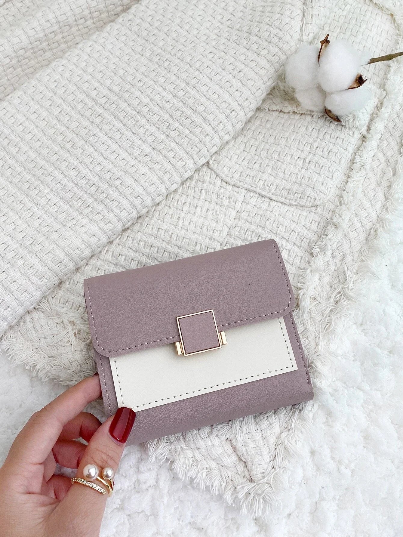 Buy Shein Two Tone Fold Small Wallet in Pakistan