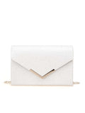 Buy Shein Glitter Metal Decor Flap Square Bag in Pakistan