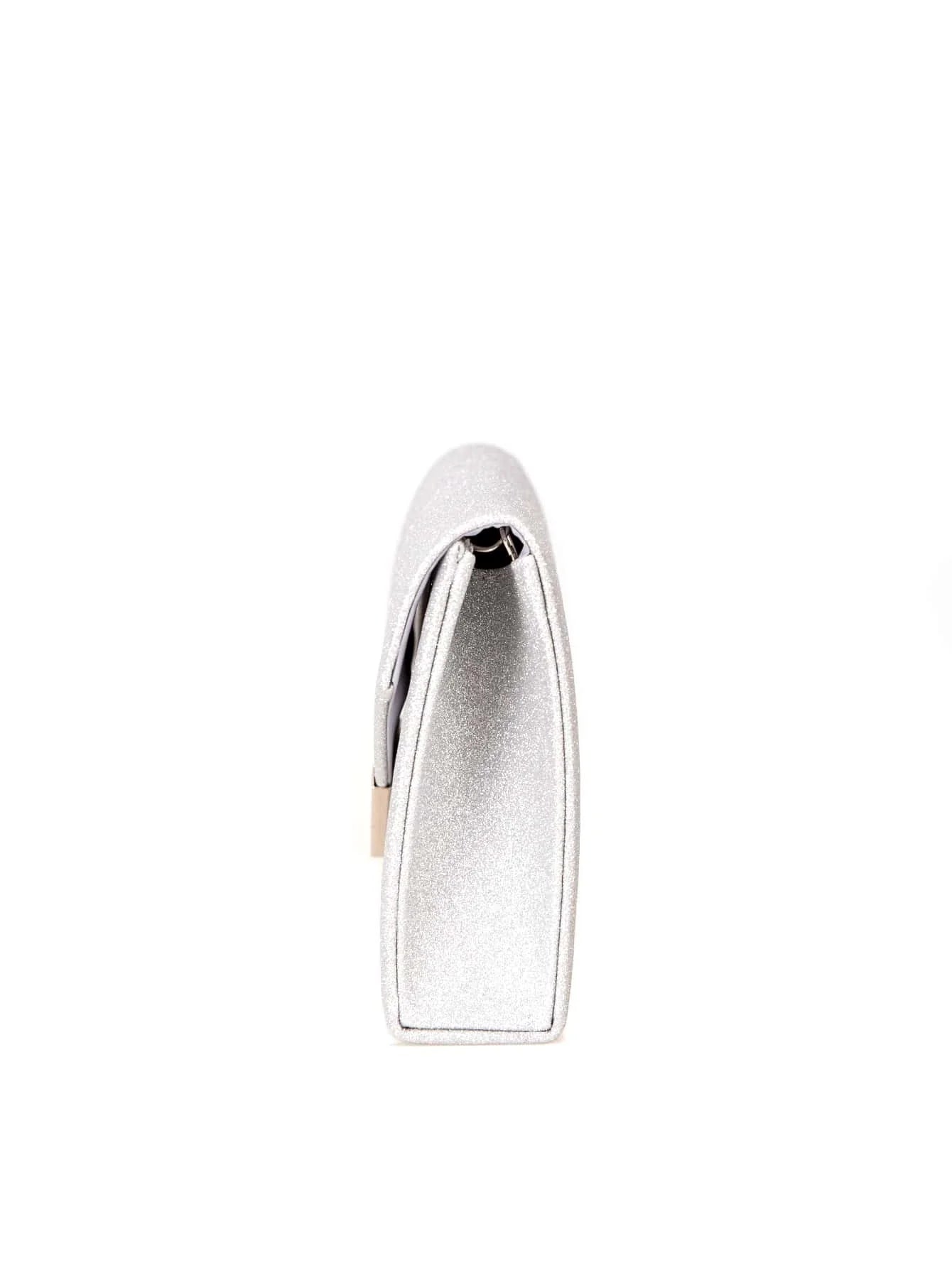 Buy Shein Glitter Metal Decor Flap Square Bag in Pakistan