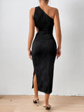 Buy Shein One Shoulder Cut Out Waist Bodycon Dress in Pakistan