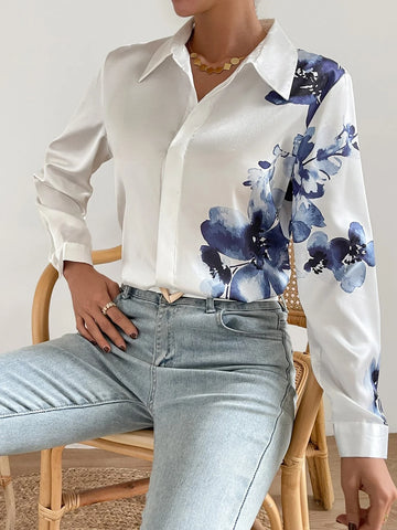 Buy Shein Floral Print Button Front Shirt in Pakistan