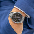 Buy Tommy Hilfiger Mens Quartz Silver Stainless Steel Black Dial 44mm Watch - 1710413 in Pakistan