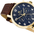 Buy Tommy Hilfiger Mens Quartz Blue Dial Leather Strap 46mm Watch - 1710380 in Pakistan