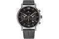 Buy Tommy Hilfiger Mens Quartz Leather Strap Black Dial 44mm Watch - 1710395 in Pakistan