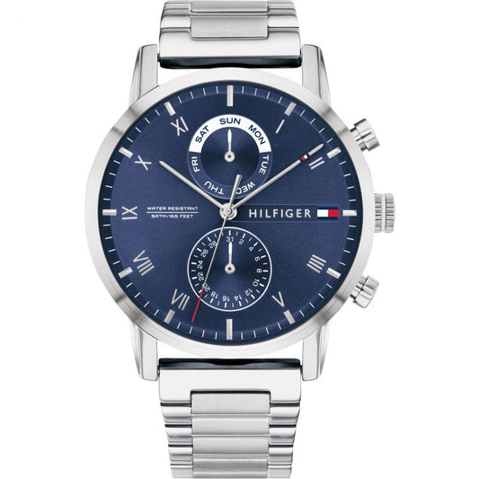 Buy Tommy Hilfiger Mens Quartz Stainless Steel Blue Dial 44mm Watch - 1710401 in Pakistan