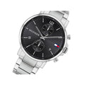 Buy Tommy Hilfiger Mens Quartz Silver Stainless Steel Black Dial 44mm Watch - 1710413 in Pakistan