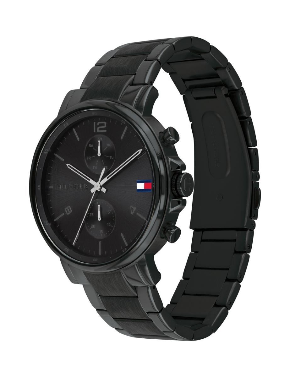 Buy Tommy Hilfiger Mens Quartz Stainless Steel Black Dial 44mm Watch - 1710414 in Pakistan