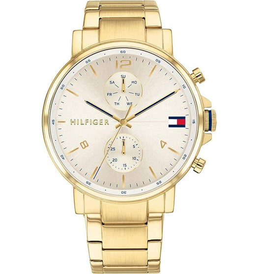 Buy Tommy Hilfiger Mens Quartz Gold Stainless Steel Gold Dial 44mm Watch - 1710415 in Pakistan