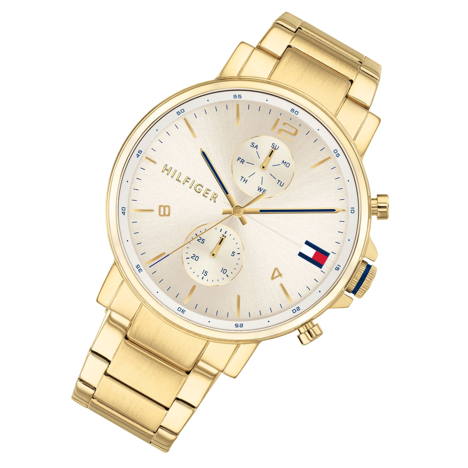 Buy Tommy Hilfiger Mens Quartz Gold Stainless Steel Gold Dial 44mm Watch - 1710415 in Pakistan