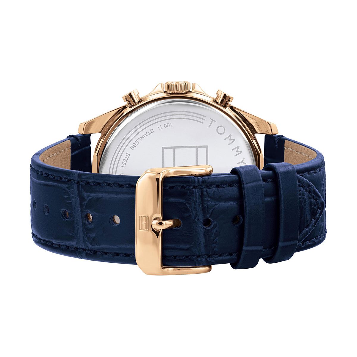Buy Tommy Hilfiger Mens Quartz Leather Strap Blue Dial 44mm Watch - 1710451 in Pakistan