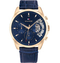 Buy Tommy Hilfiger Mens Quartz Leather Strap Blue Dial 44mm Watch - 1710451 in Pakistan