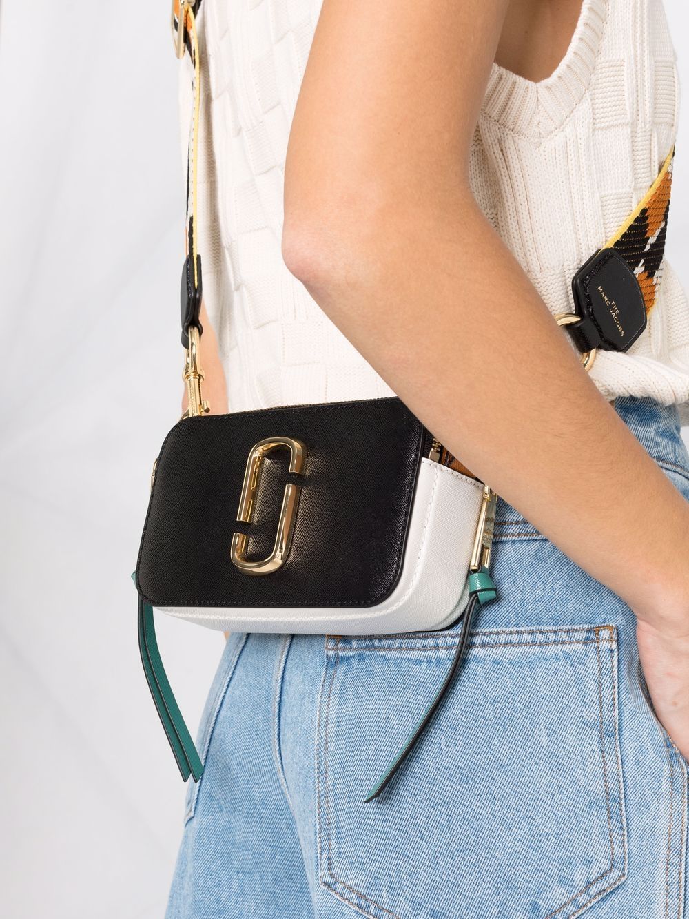 Buy Marc Jacobs The Snap Shot Bag Small - Black Honey Ginger Two Tone in Pakistan