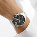 Buy Emporio Armani Men's Chronograph Stainless Steel Black Dial 44mm Watch AR11208 in Pakistan