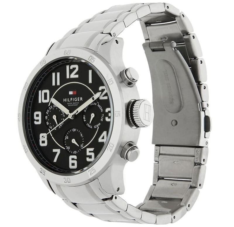 Buy Tommy Hilfiger Quartz Stainless Steel Black Dial 46mm Watch for Men - 1791054 in Pakistan