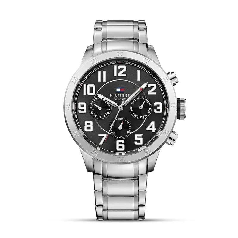 Buy Tommy Hilfiger Quartz Stainless Steel Black Dial 46mm Watch for Men - 1791054 in Pakistan